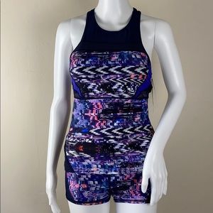 Athleta Tri-Ssential Colorblock Swim Tank & Shorts triathlon
